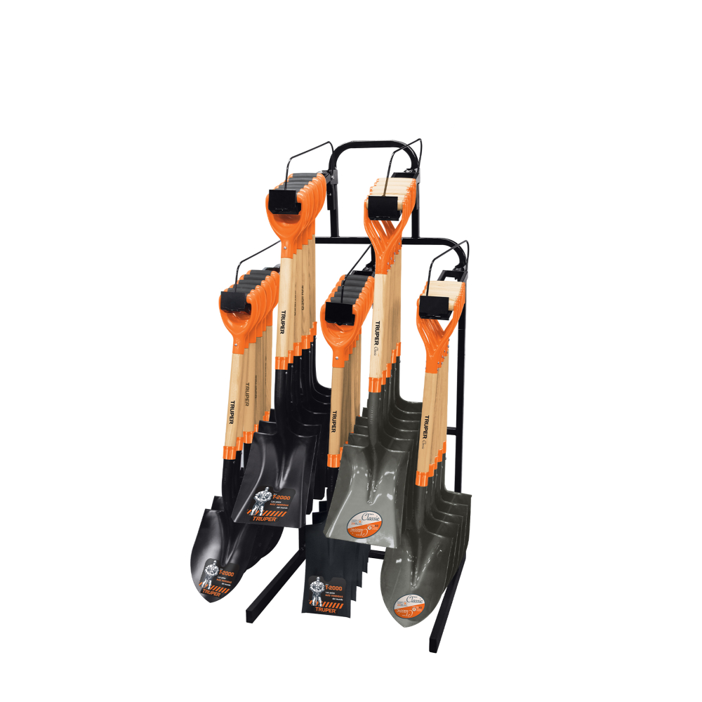 Rack para palas con mango 'Y' de pared para 30 pz, TRUPER R-PYP