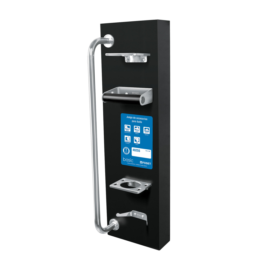 Exhibidor con juego de accesorios A-800, FOSET EX-F-A-800