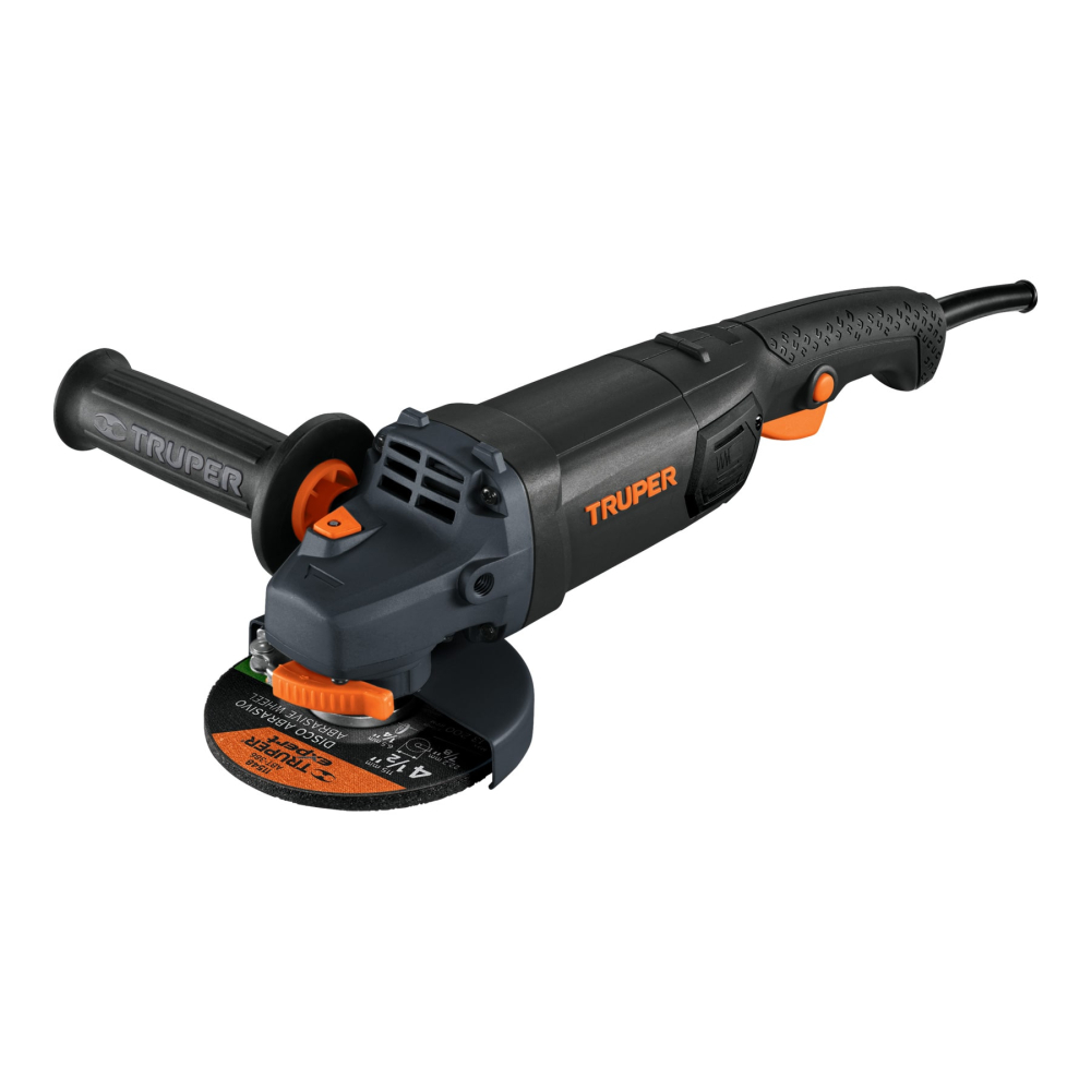 Esmeriladora angular 4-1/2', 1250W, TRUPER INDUSTRIAL ESMA-4512N