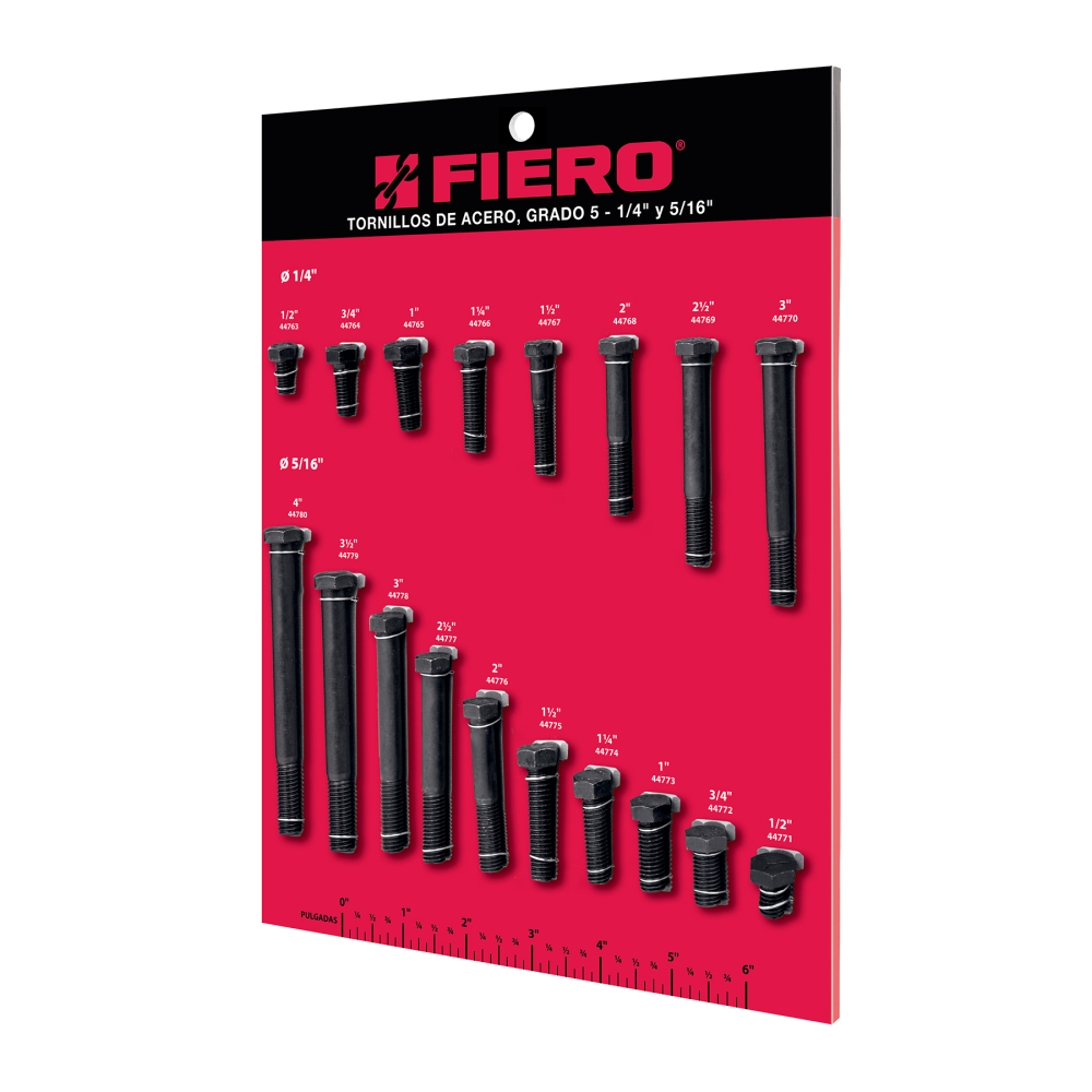 Exhibidor FIERO de tornillos #1, grado 5 EXF-TORA-1