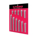 Exhibidor FIERO con tornillos tipo máquina, 7/16' EXF-TORM-7/16