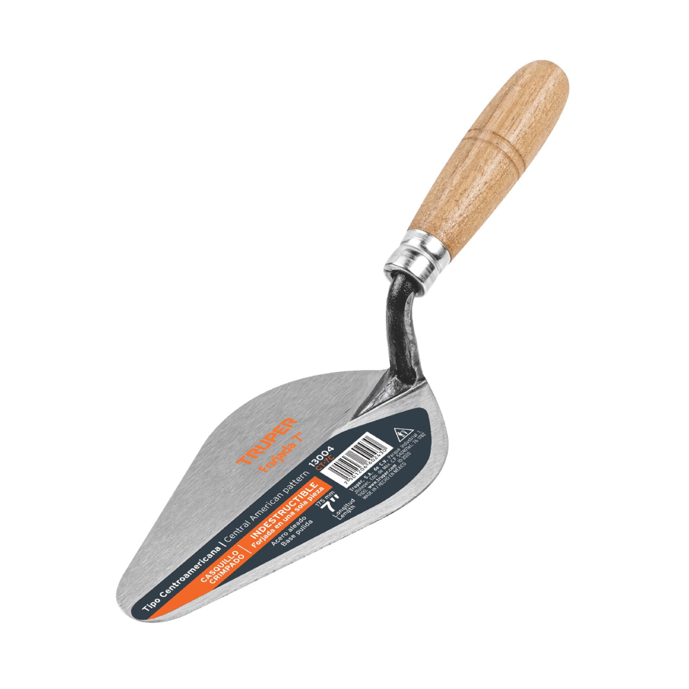 Cuchara para albañil 7' forjada tipo Centroamericana, TRUPER CT-7C