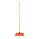 Escoba estándar extrasuave cerdas de PET, bastón de madera ES-350S