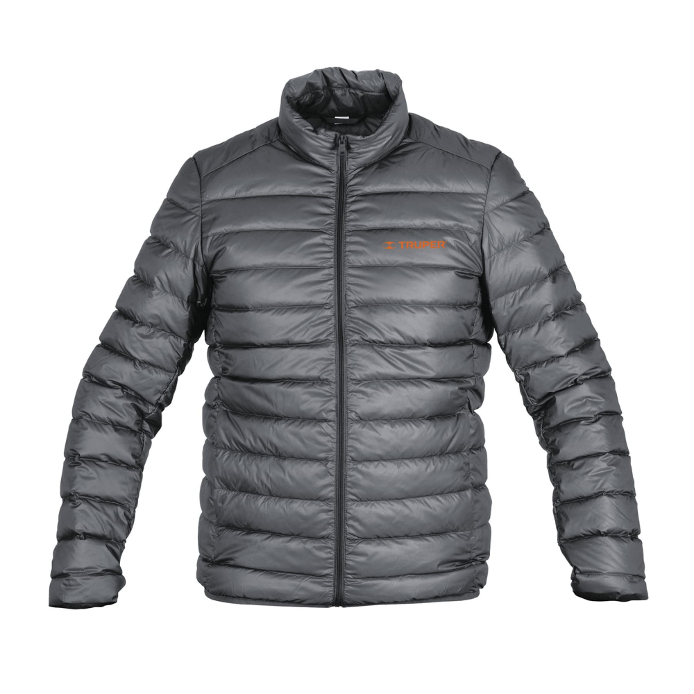 Chamarra de plumas ligera para hombre, gris, CH, TRUPER CHAM-GC-CH