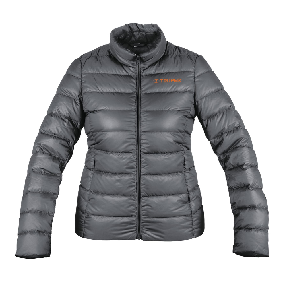 Chamarra de plumas ligera para mujer, gris, CH, TRUPER CHAM-GD-CH