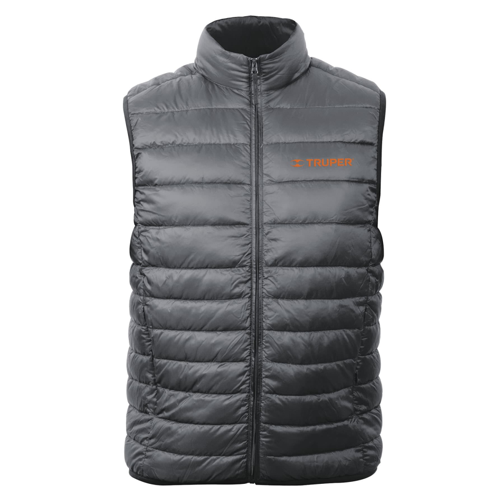 Chaleco de plumas ligero para hombre, gris, G, TRUPER CHA-GC-G