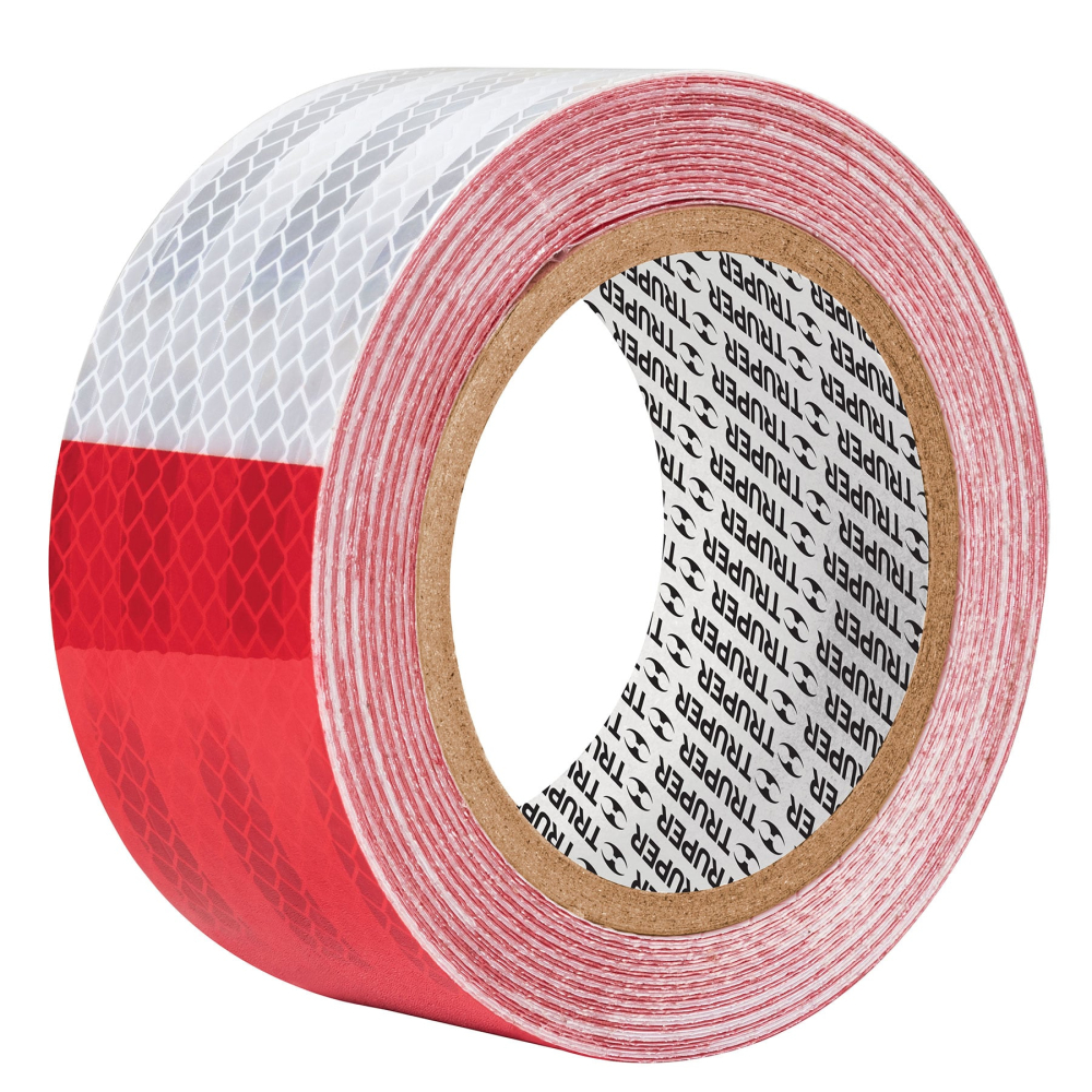 Rollo de 9 m x 2' de cinta reflejante de PVC, TRUPER CIREF-9