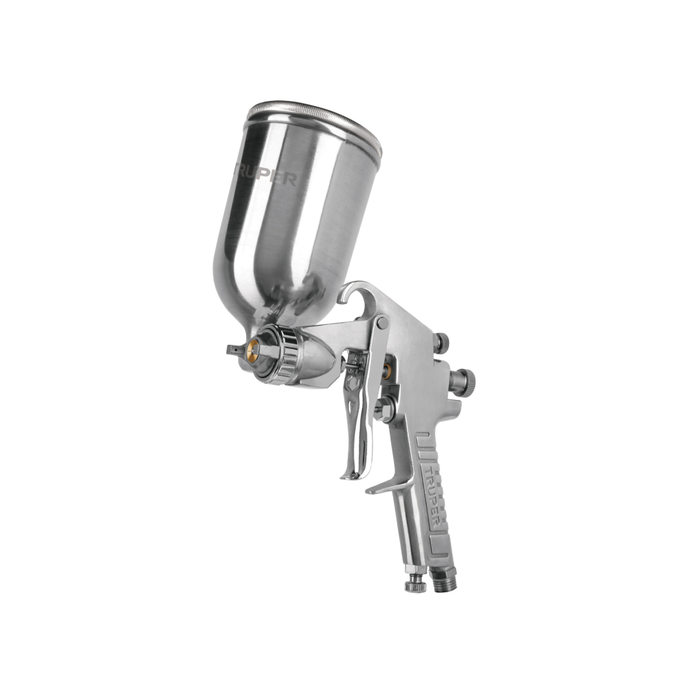 Pistola para pintar LVMP vaso aluminio, 2 mm, TRUPER PIPI-422