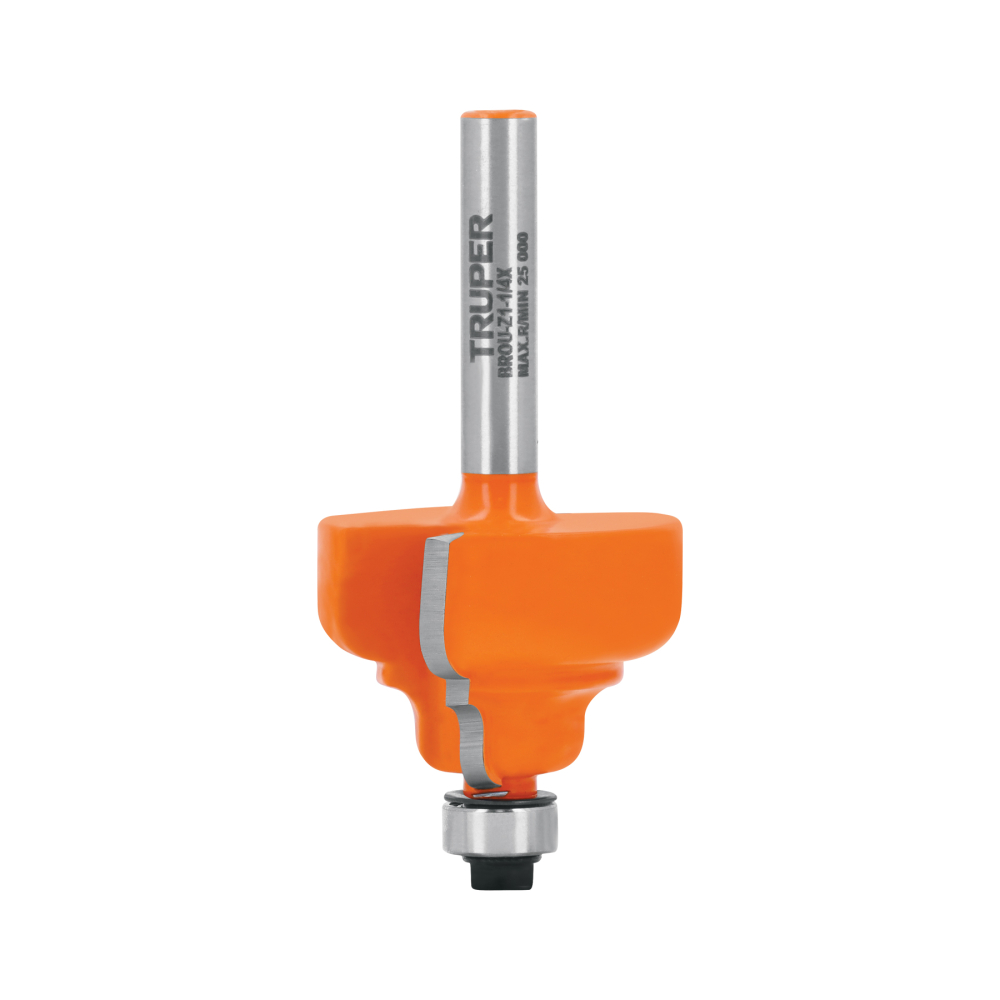 Broca para router, zafiro, 1-1/4', con balero, Truper BROU-Z1-1/4X