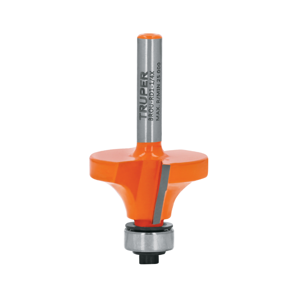 Broca para router, redondeado, 1-1/4' con balero, TRUPER BROU-RD1-1/4X