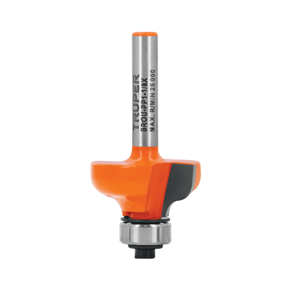 Broca para router, pecho paloma, 1-1/8' con balero, TRUPER BROU-PP1-1/8X