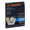 Lija de agua grano 120 de carburo de silicio, TRUPER LIAG-120