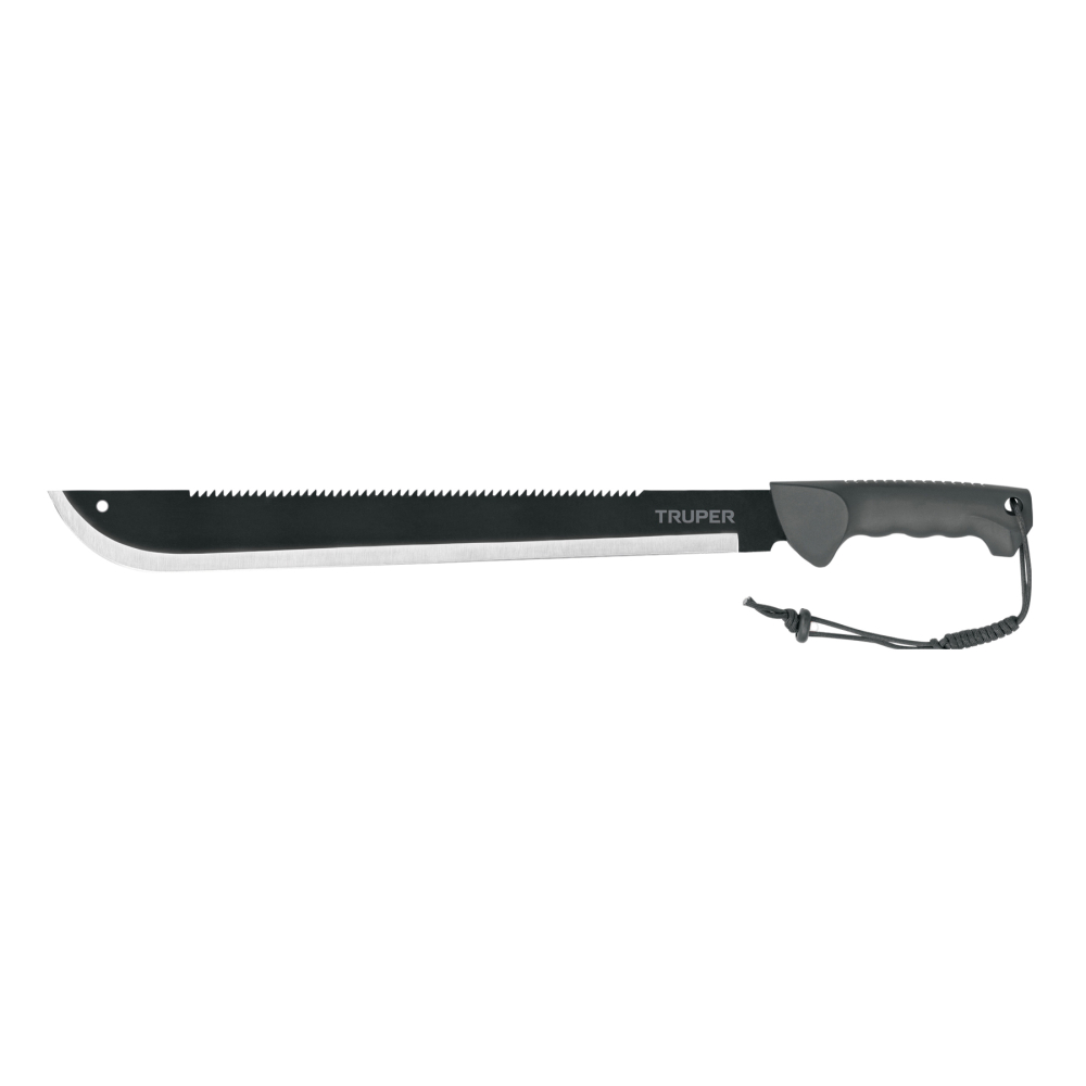 Machete doble filo 18', cacha inyectada, con funda, TRUPER MACH-18X