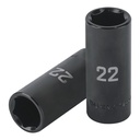 Dado largo impacto de 22 mm, 6 puntas, cuadro 1/2', TRUPER D-7322-ML