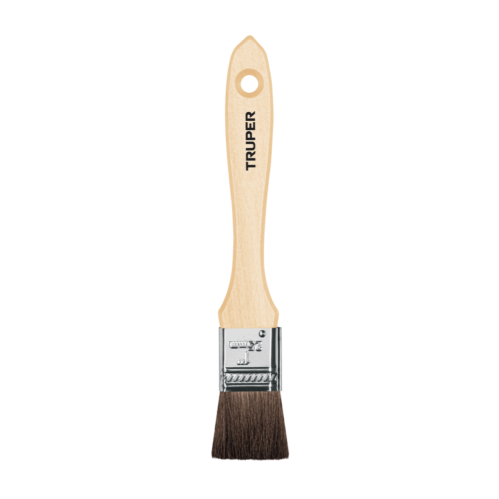 Brocha pelo de camello de 1' con mango de madera, TRUPER BRT-1C
