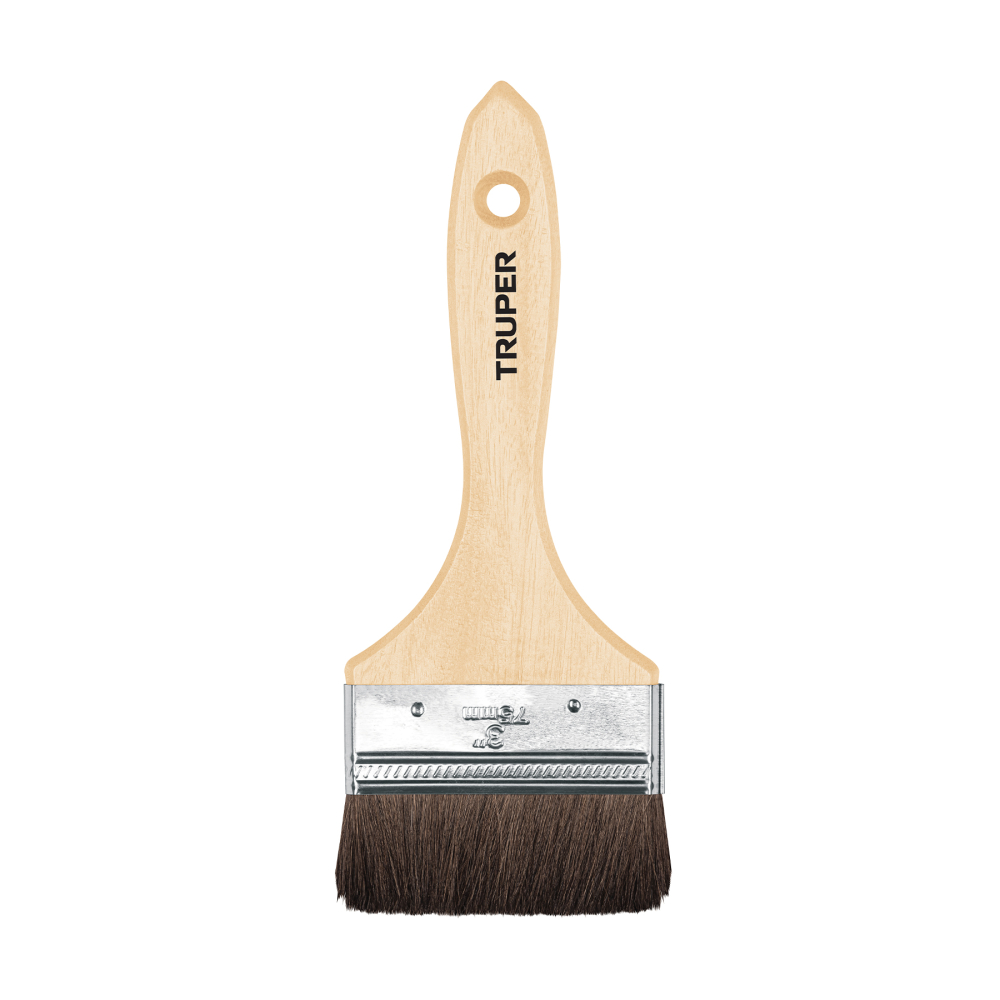 Brocha pelo de camello de 3' con mango de madera, TRUPER BRT-3C