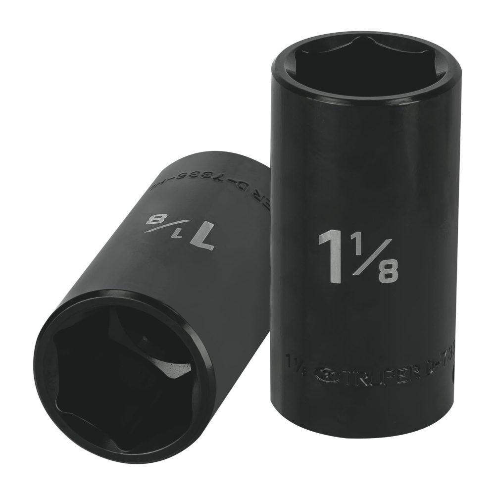 Dado largo impacto de 1-1/8', 6 puntas, cuadro 1/2', TRUPER D-7336-HL