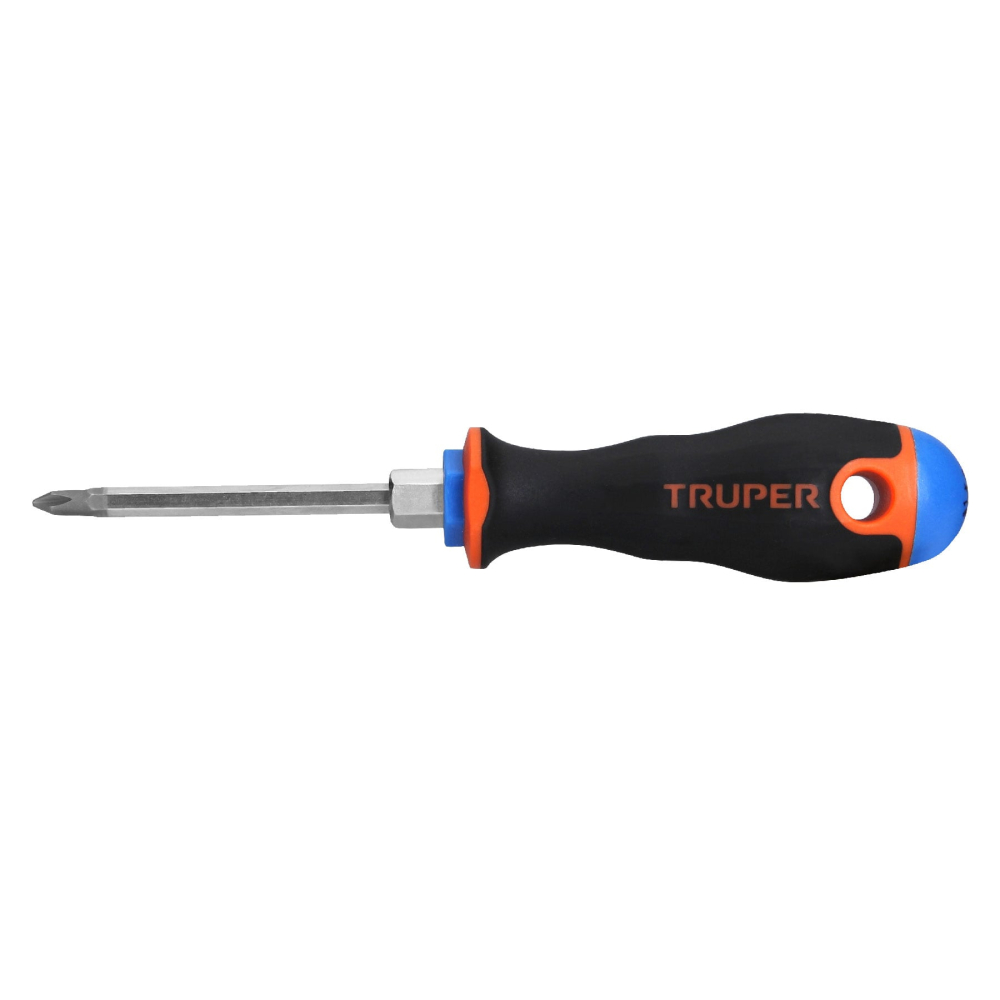 Desarmador de cruz 3/16' x 3' mango Comfort Grip, TRUPER DP-3/16X3B