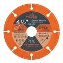 Disco de diamante de 4-1/2' x 1.6 mm, corte de metal, TRUPER DID-445