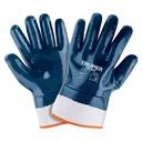 Guantes de algodón recubiertos de nitrilo, puño de seguridad GU-845