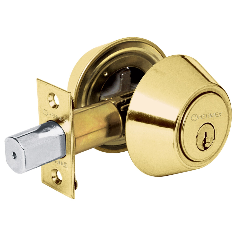 Cerrojo llave-llave, latón brillante,llave tradicional,BASIC CERO-12P