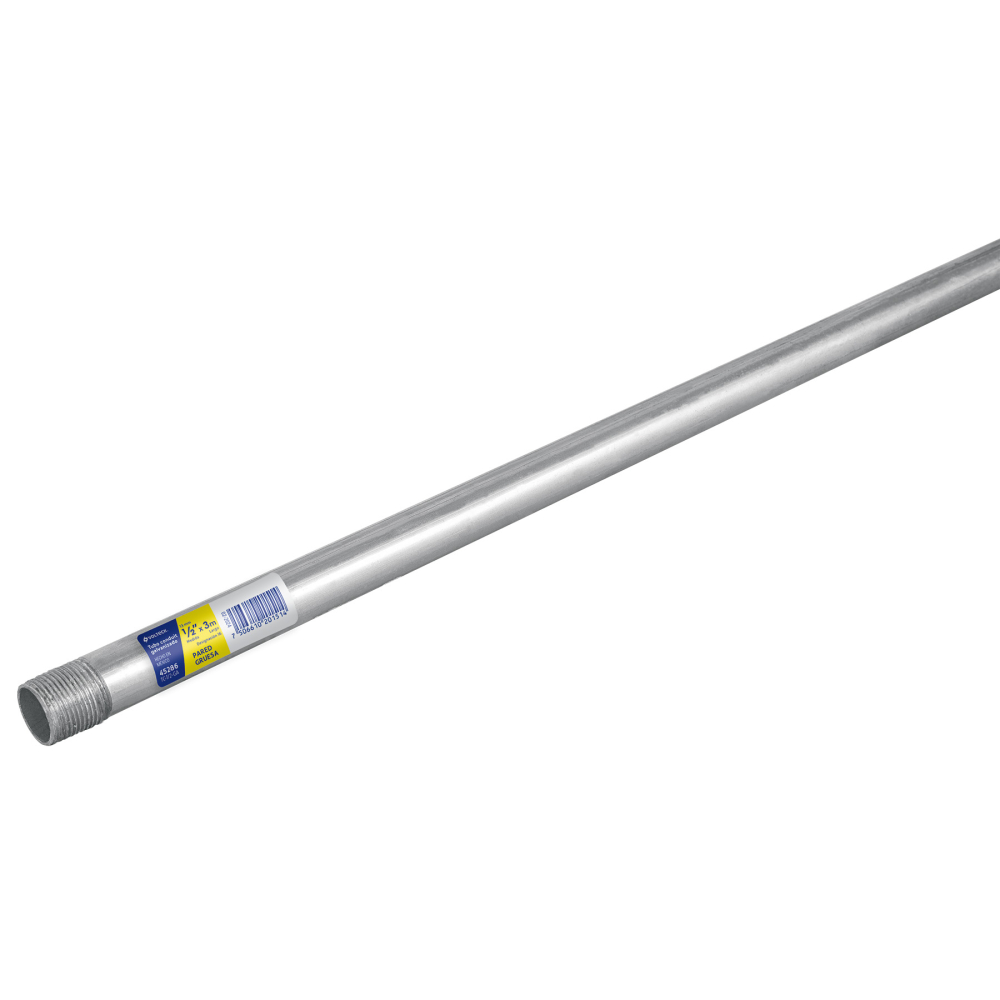 Tubo Conduit 1/2' pared gruesa (1.6 mm), et. amarilla, 3 m TC-1/2-GA