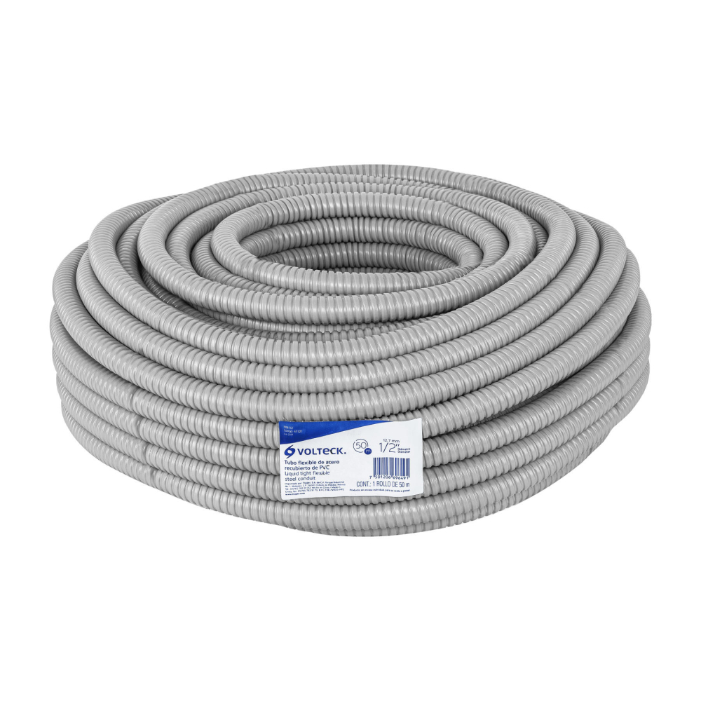 Rollo de 50 m de tubo flexible liquidtight de 1/2', VOLTECK TFR-1/2