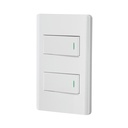 Placa armada blanca 1 interruptor y 1 de 3 vías 1 mód, Lisbo PA-APDO1-ELB