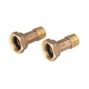 Juego de 2 niples para medidor de agua, 1/2 x 3/4', FOSET NM-1/2