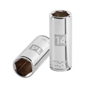 Dado largo de 14 mm, 6 puntas, cuadro 1/4', TRUPER D-1414-LM