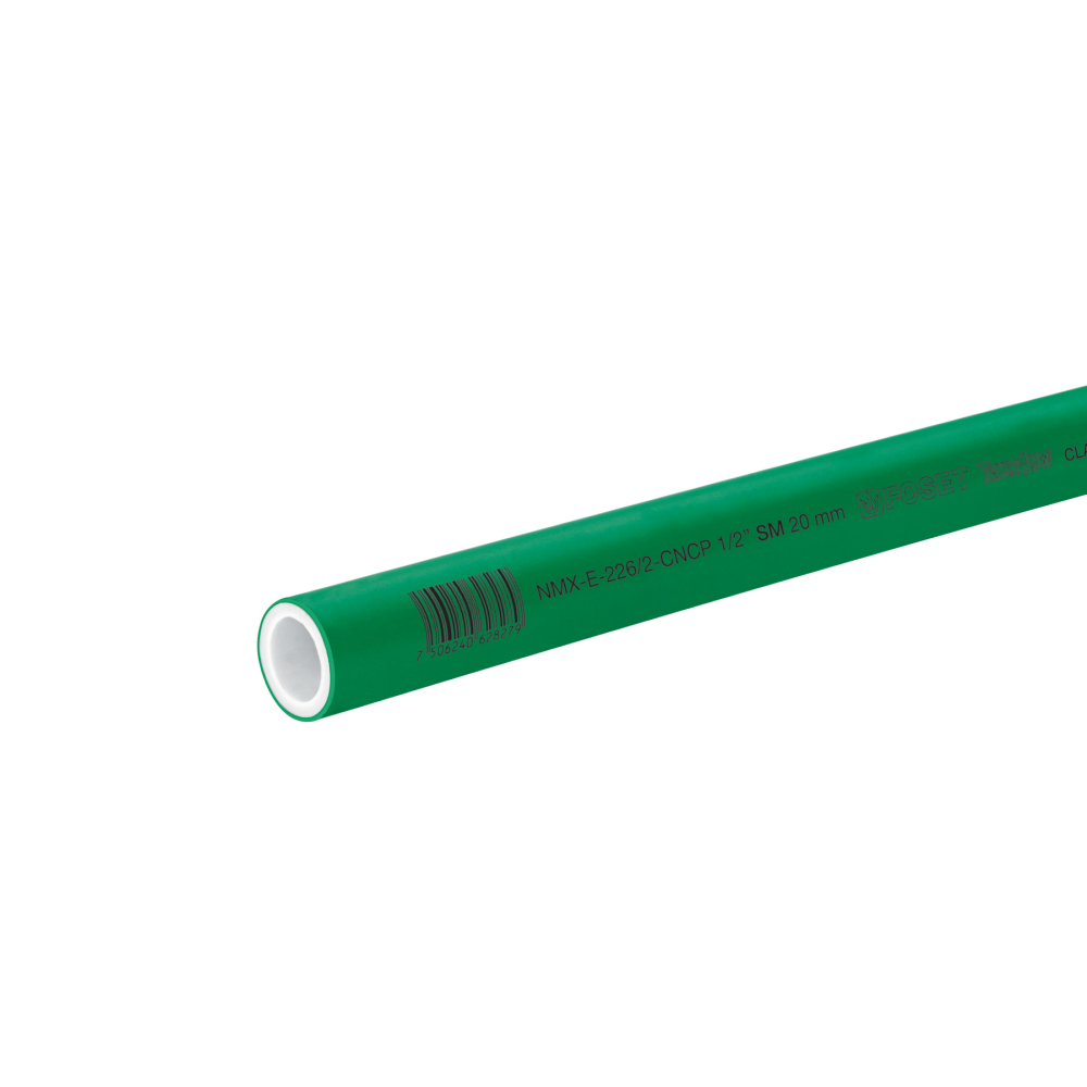 Tubo de 20mm (1/2') PPR hidráulico, 4m, 0.5kg, FOSET CV-001
