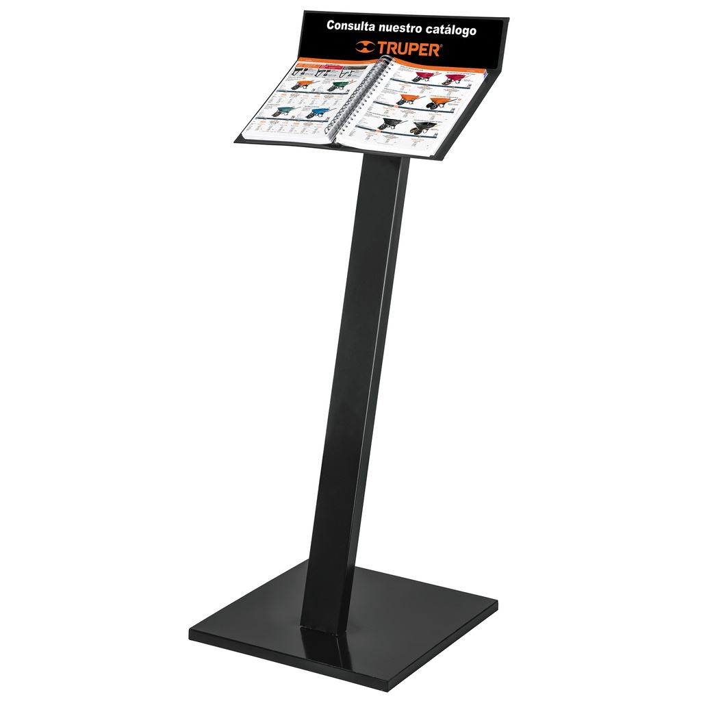 Rack de piso para consulta de catálogo de uso rudo, Truper R-CATA-P