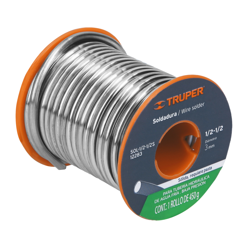 Soldadura 1/2-1/2 para tubería baja presión, 450g, SOLDAKLIN SOL-445K