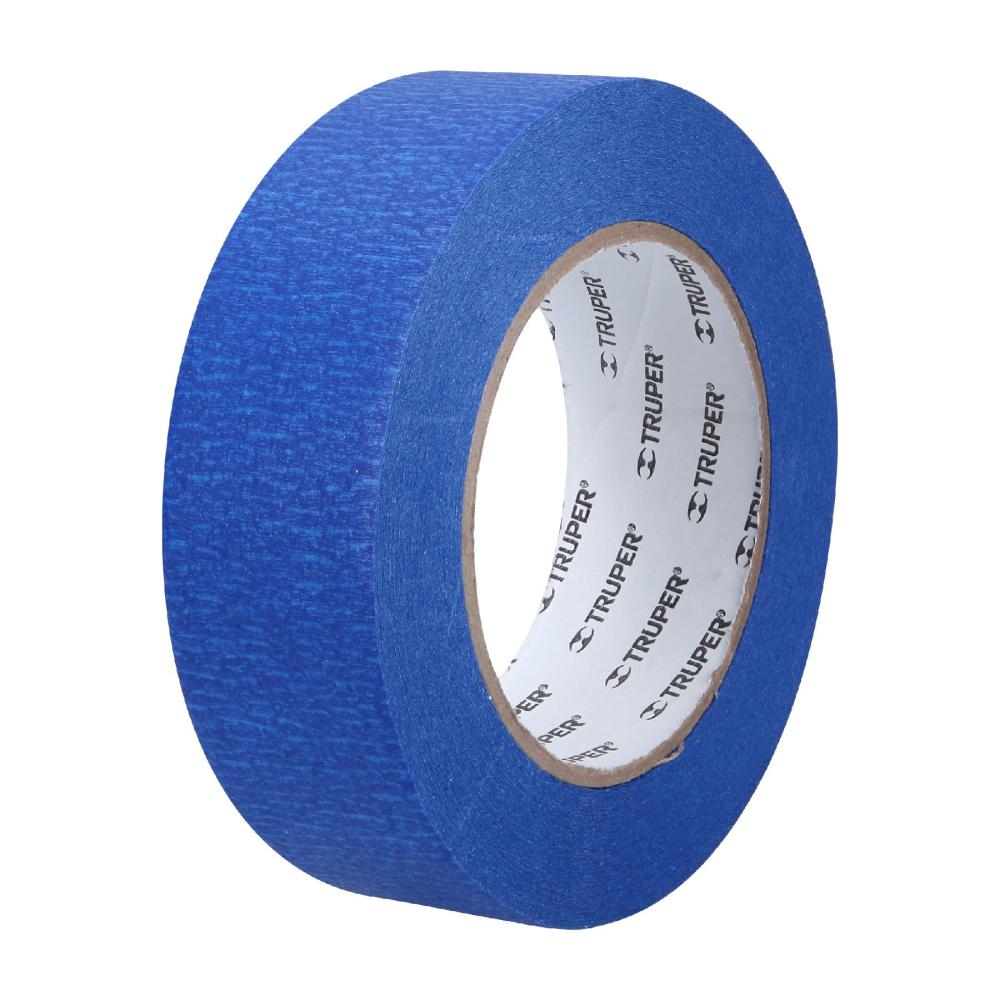 Cinta masking tape azul de 1-1/2' x 50 m para pintor, Truper MSK-1-1/2A