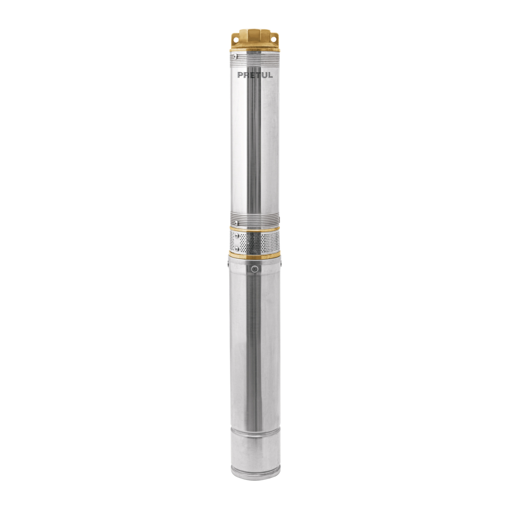 Bomba sumergible tipo bala 4', 1-1/2HP, uso agrícola, PRETUL BOS-1-1/2LMP