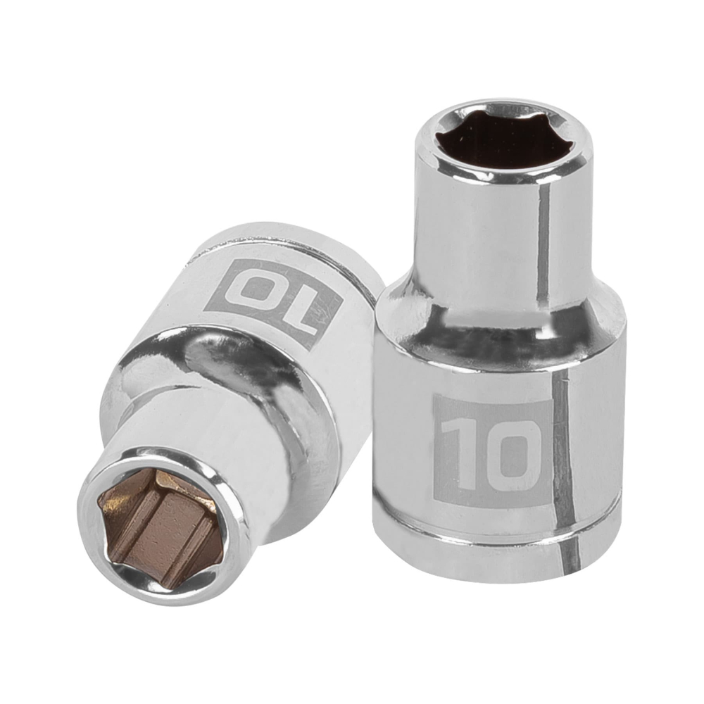 Dado de 10 mm, 6 puntas, cuadro 1/2', TRUPER D-1210-M