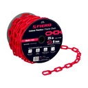 Metro de cadena de 8 mm de plástico roja, carrete de 25 m CAPL-8R