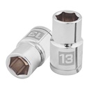 Dado de 13 mm, 6 puntas, cuadro 1/2', TRUPER D-1213-M