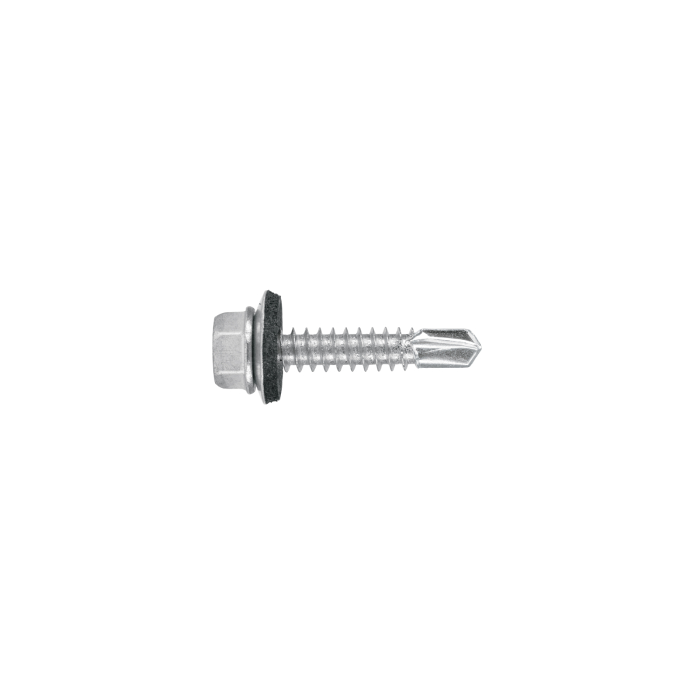 50 pijas #14 x 1-1/4' hexagonal, punta broca con rondana PIBR-1-1/4R