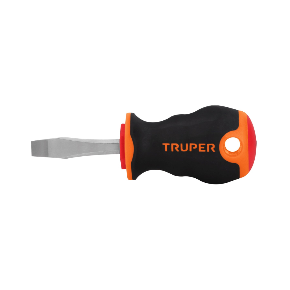 Desarmador plano 1/4' x 1-1/2' mango Comfort Grip, TRUPER DR-1/4X1-1/2B