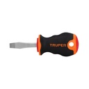 Desarmador plano 1/4' x 1-1/2' mango Comfort Grip, TRUPER DR-1/4X1-1/2B
