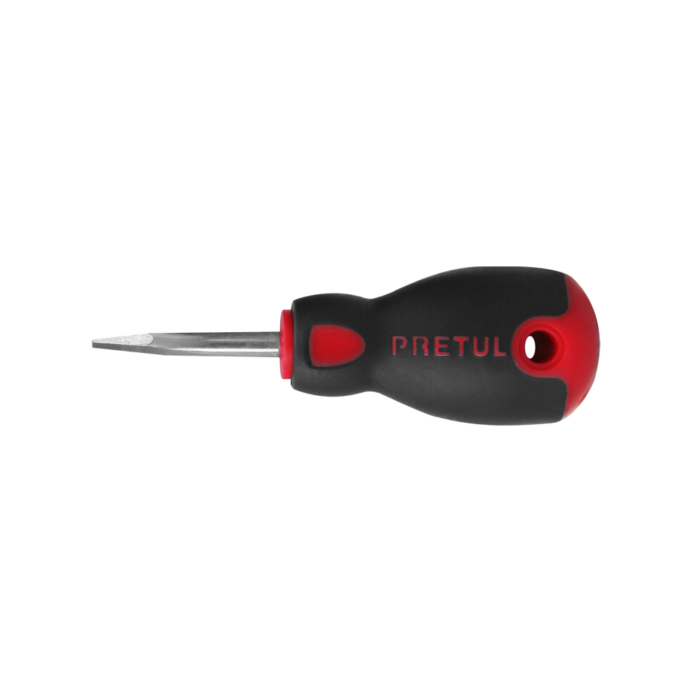 Desarmador plano 1/4' x 1-1/2'mango Comfort Grip, PRETUL DR-1/4X1-1/2BP