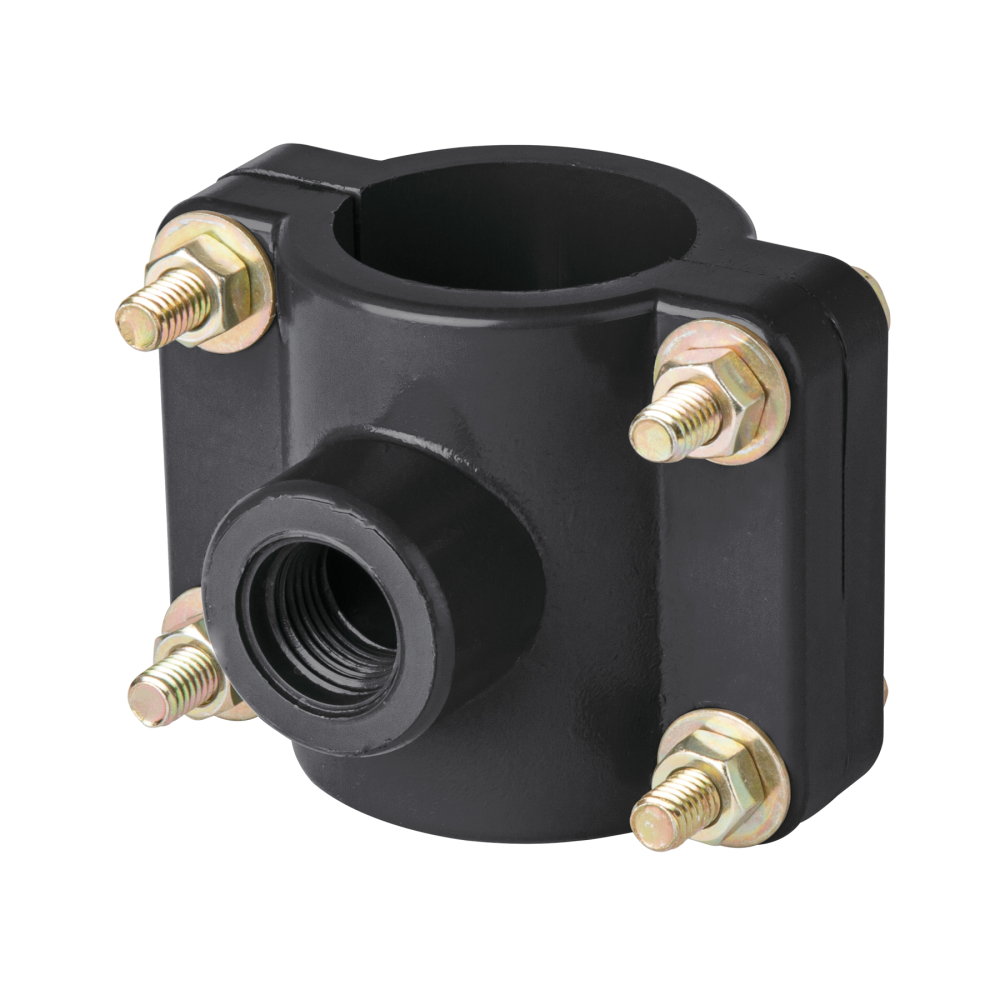 Abrazadera para toma domiciliaria PP 1-1/2' x 1/2', FOSET ATD-1 1/2