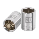 Dado de 20 mm, 6 puntas, cuadro 1/2', TRUPER D-1220-M