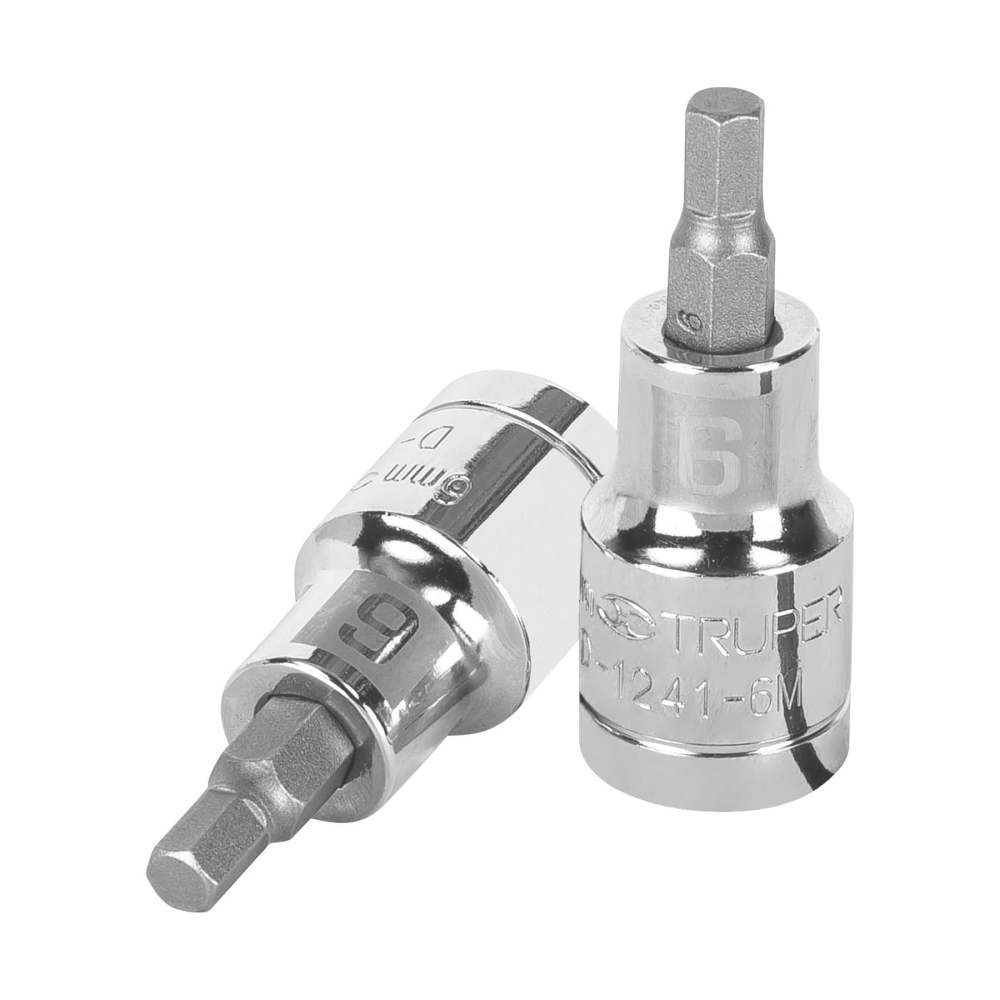 Dado punta hexagonal de 6 mm, cuadro 1/2', TRUPER D-1241-6M