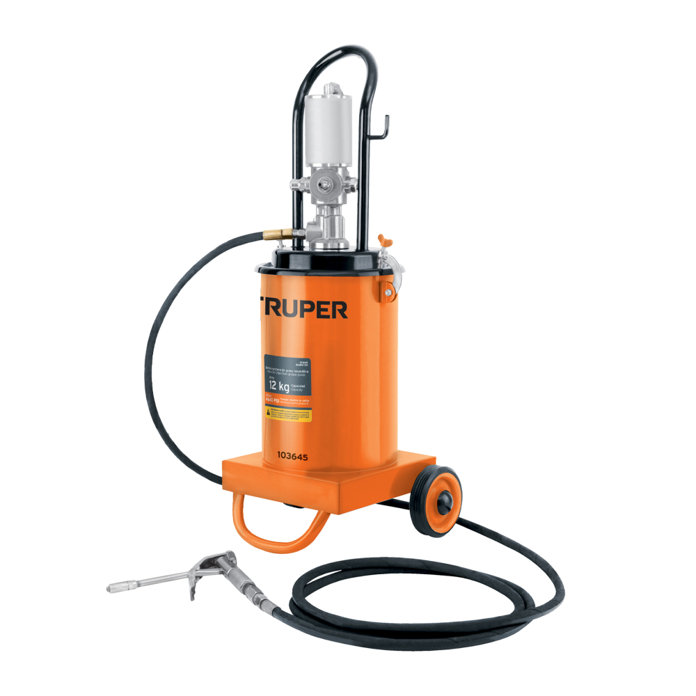 Bomba Inyectora Neumática de grasa, 12 Kg, TRUPER BOMIN-12N