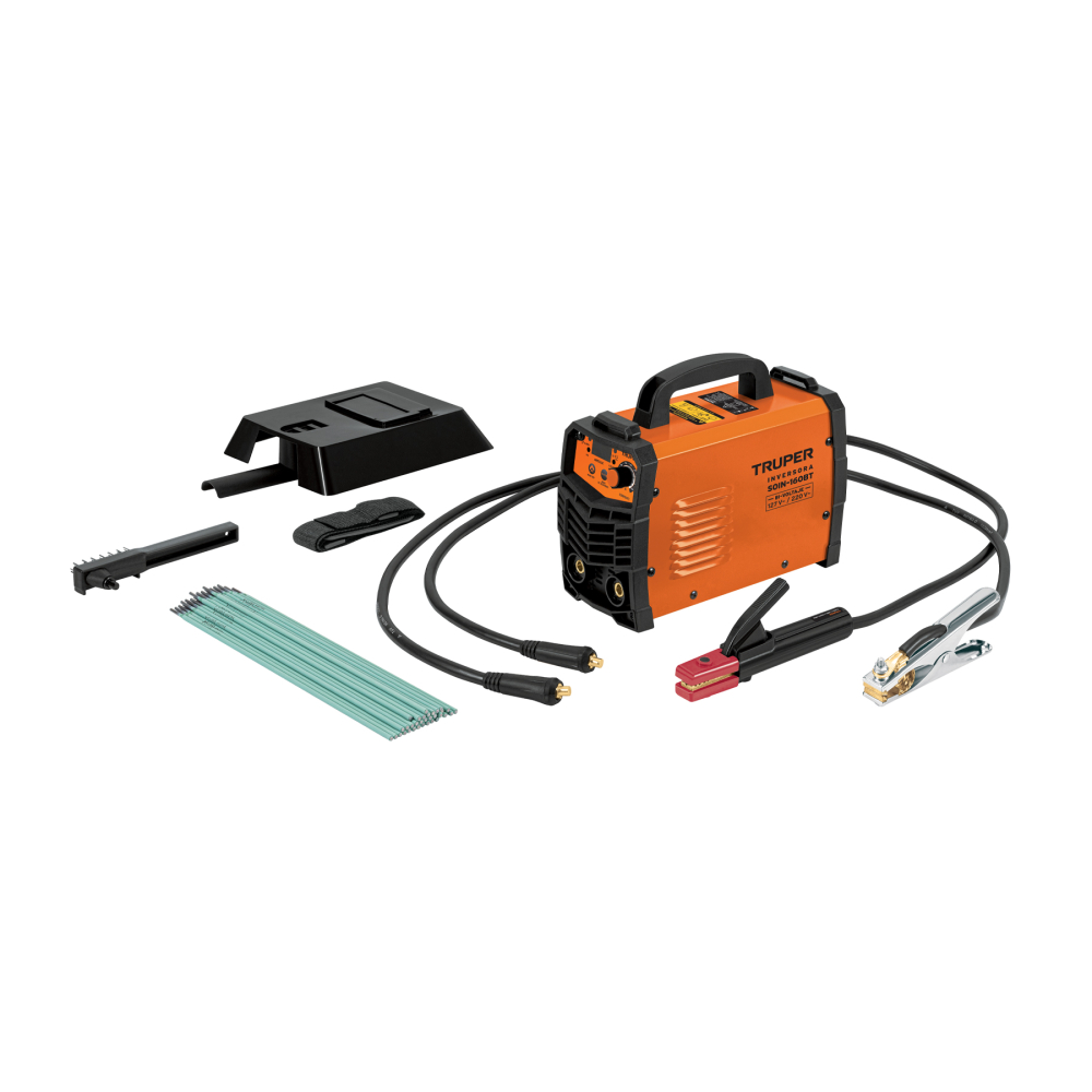 Soldadora inversora 160A, bi-voltaje 127/220V, TRUPER SOIN-160BT