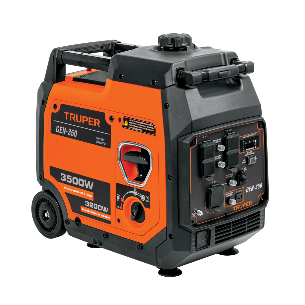 Generador inversor silencioso 3 kW, encendido manual, TRUPER GEN-350