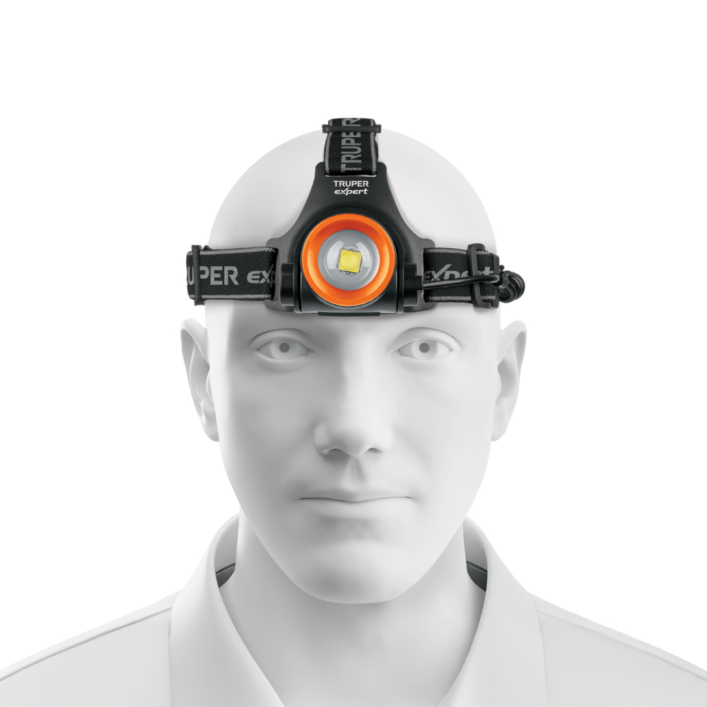 Linterna de minero LED 900 lm, recargable, TRUPER EXPERT LI-CA-900RX