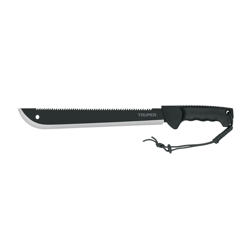 Machete doble filo 14', cacha inyectada, con funda, TRUPER MACH-14X